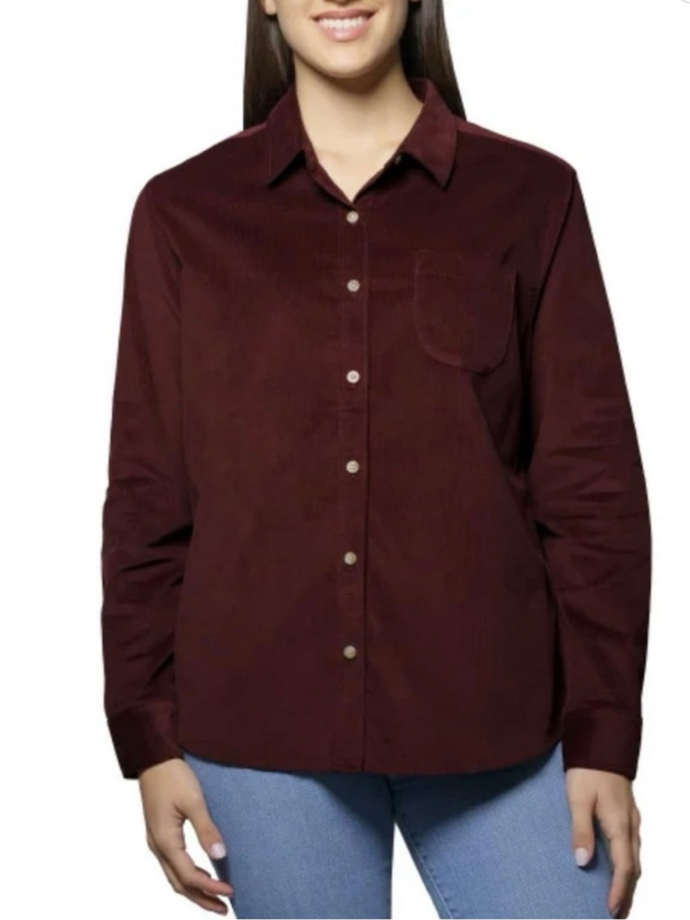 Zach’s Girlfriend Corduroy Shirt- Burgundy
